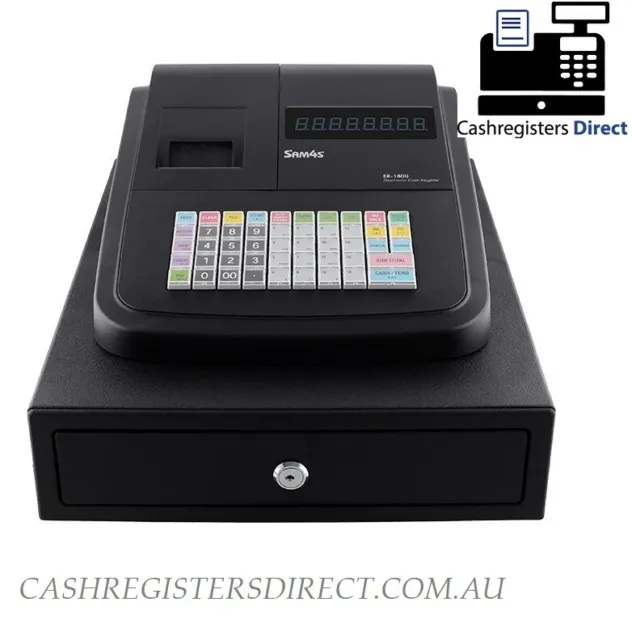 Sam4s-ER-180U Electronic Cash Register + FREE  RECEIPT MESSAGE SETUP   $60 Value