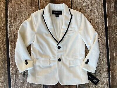 International Concepts Blazer Suit Dinner Jacket White Black Boys Size 5/6 New