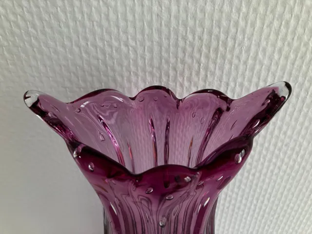 Vintage Glas Vase, Murano bullicante?, Archimede Seguso?, sehr guter Zustand 3