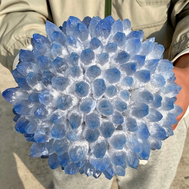 11.2LB New Find Blue Phantom Quartz Crystal Cluster Mineral Specimen Healing. 3