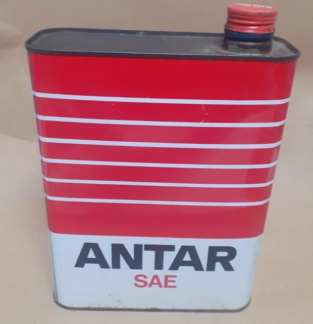 Antico Tanica Olio SAE Antar Decorazione Garage Vintage Anno 1950 French Antico