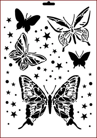 Imagination Crafts A4 Mixed Media Art Stencil - Starflight AS-529