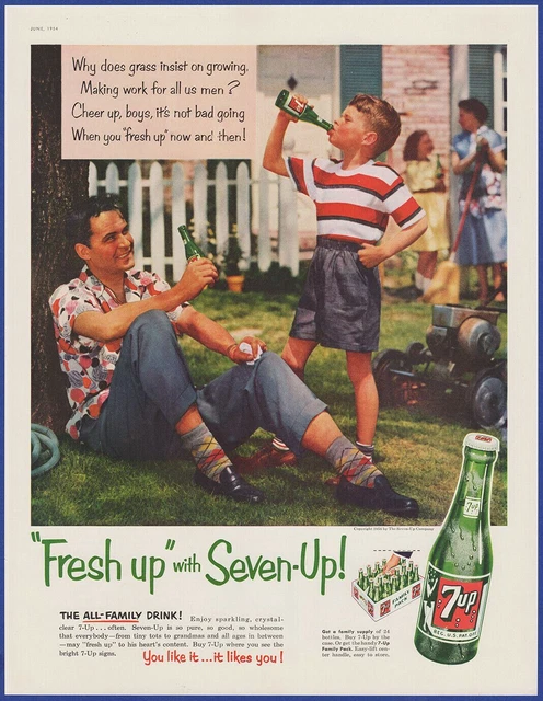 1947 7UP SODA Pop Vintage Ad You like it It likes you $13.75