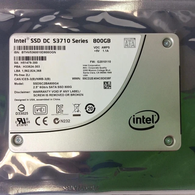NEW INTEL DC S3710 Series 800GB SSD 2.5