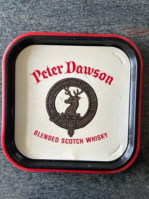PETER DAWSON Scotch Whisky serving tray 1970s