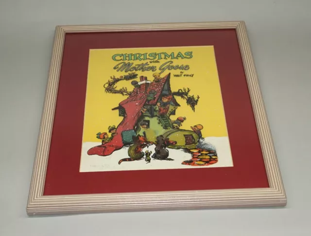 Vintage Circa 1977 Walt Kelly Christmas With Mother Goose Animation Cel Framed