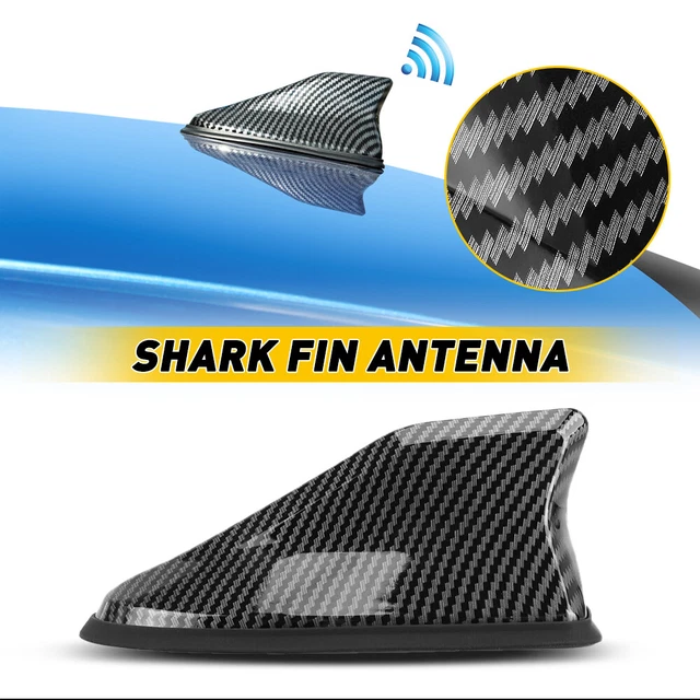 Carbon Fiber Car Roof Antenna Shark Fin Antenna Aerial AM/FM Signal Radio Aerial