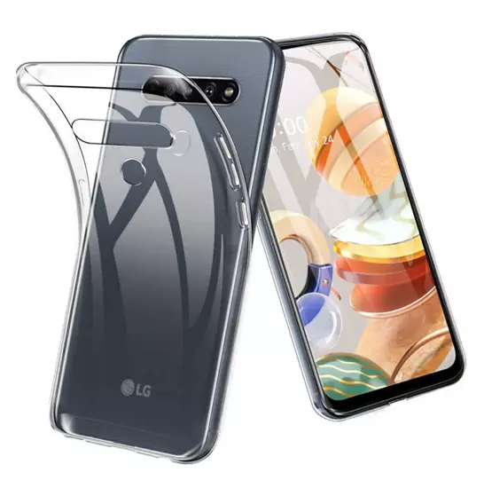 Funda LG K41S / K51S (4G) Carcasa Gel TPU Silicona PTG Transparente + Protector