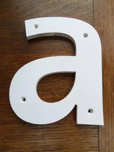 Reclaimed vintage  white shop letter a, hard foam