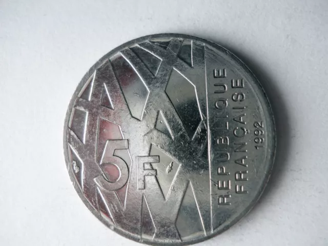 1992 FRANCE 5 FRANCS - High Quality Coin - FREE SHIP - Bin #18