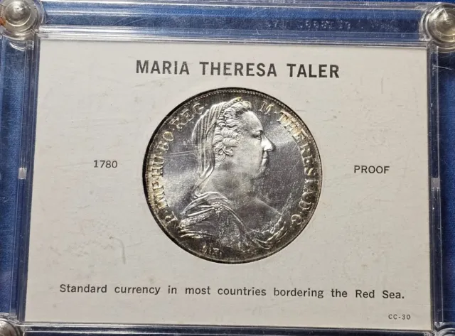 1780 Austria Thaler Maria Theresa  .833 Silver Coin Proof Restrike