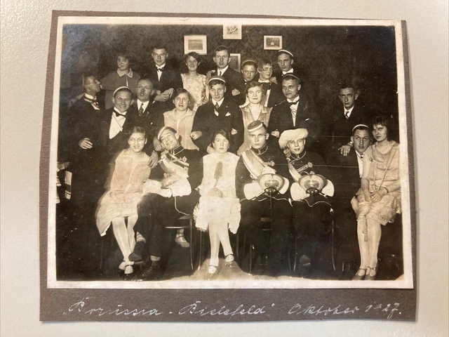 1927 altes Foto Borussia Bielefeld Studentika Degen Wichs
