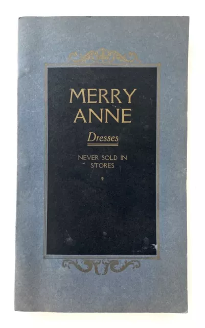 Rare 1925 Antique MERRY ANNE Girls & Boys Dress Catalog - Actual Photos & Fabric