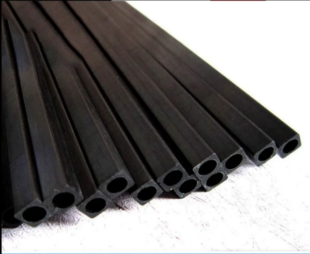 Carbon Fiber Square Tube 1.7mm 2mm 3mm 4mm 5mm / Length 200mm 400mm