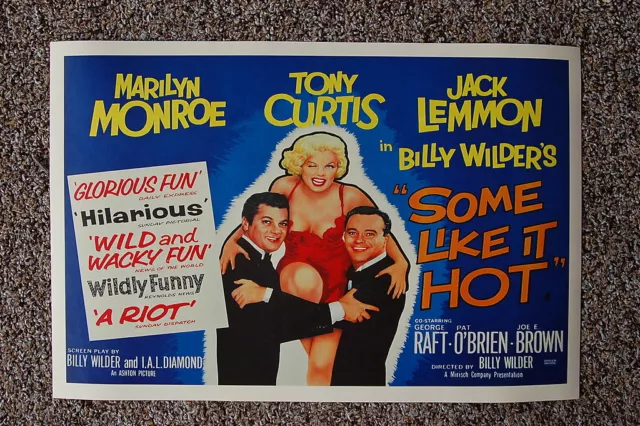 Some Like it Hot Lobby Card Movie Poster Marilyn Monroe Jack Lemmon