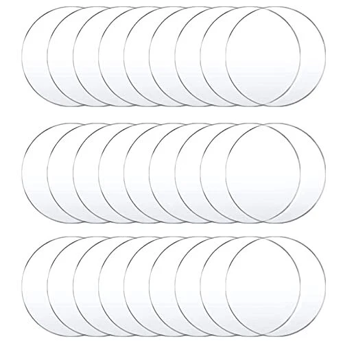 30 Pieces 4 Inch Clear Acrylic Circles Blanks Acrylic Disc Transpare...