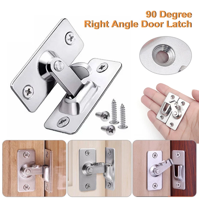90° Right Angle Door Latch Stainless Steel Sliding/Flip Buckles Door Locks Bolt