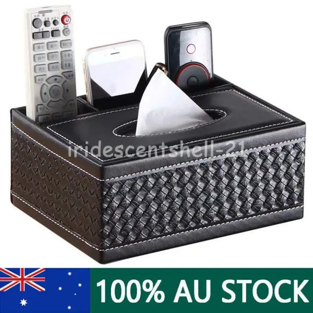 Tissue Box Dispenser Paper Storage Remote Holder Napkin Case Organizer Covers AU