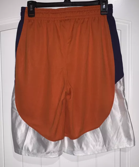 Short De Basketball Jeunesse Under Armour Taille Yxl Orange Marine & Blanc Neuf Avec Étiquettes 2