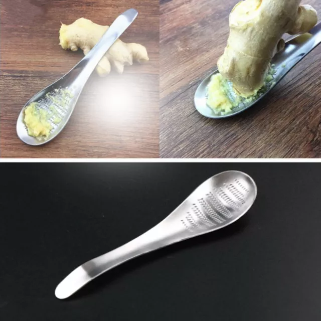 Rallador de jengibre de acero inoxidable cuchara de té de jengibre rallador de ajo limón rallador DSZ8