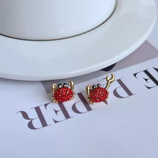 Kate Spade Shore Thing Pave Crab Gold Stud Stud Earrings