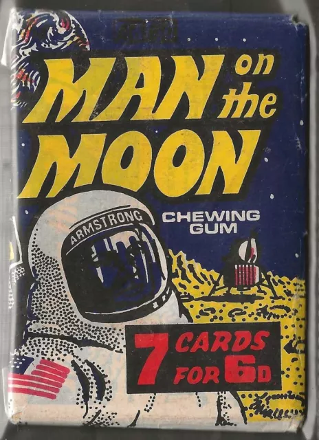 A&Bc Sealed Packet Man On The Moon 1969 (Unopened Sealed Pack With Gum)