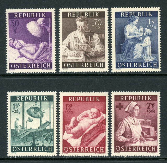 Austria Scott #B288-B293 MNH Medical Practitioners CV$14+ 410116 ISH