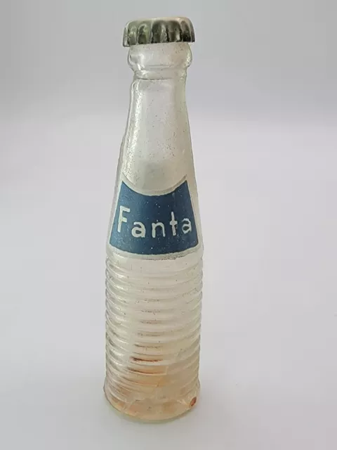 Vintage Fanta Soda Drink Mini Miniature  3" Glass Bottles