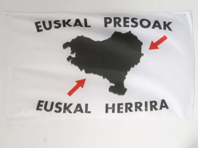 DRAPEAU PAYS BASQUE EUSKAL HERRIRA 90x60cm - DRAPEAU EUSKADI PRESOAK 60 x 90 cm