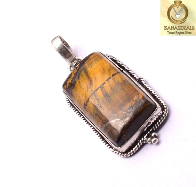 Tiger Eye Plated Pendant Unique Jewellery 15 GM Value-Priced @1.99-71436
