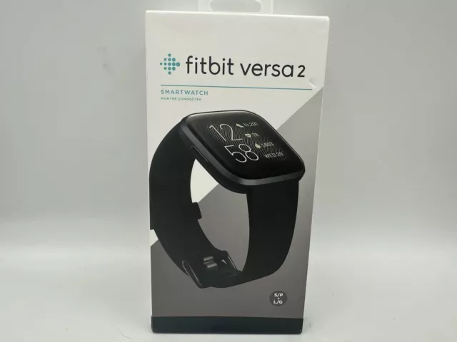 Reloj inteligente Fitbit Versa 2 negro rastreador de actividad carbono aluminio ritmo cardíaco