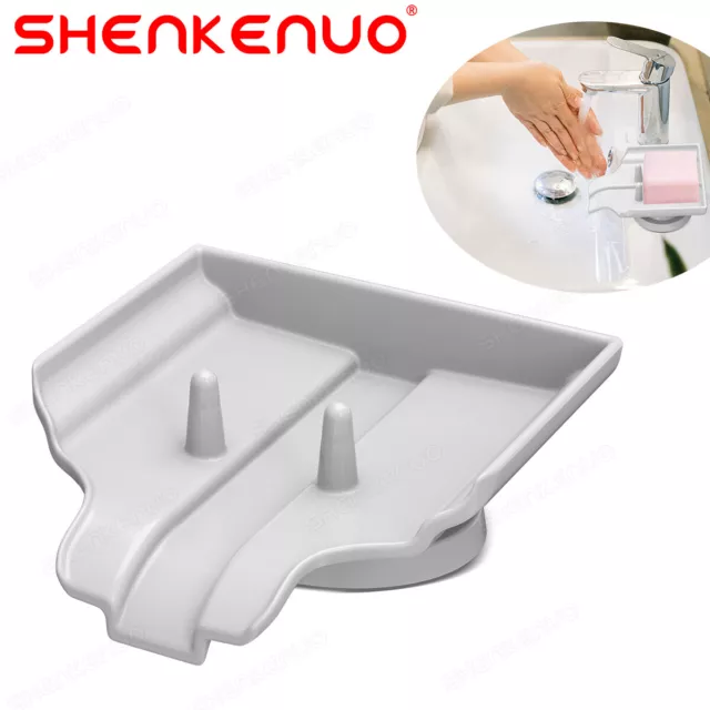 Soap Dish Holder Drain Box Bathroom Shower Storage Plate Tray Decor