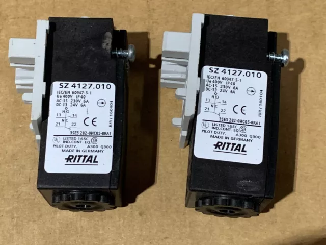 2 x Rittal Sz 4127.010  Door Switch Ul W/Out Connection Cable 400V 6A