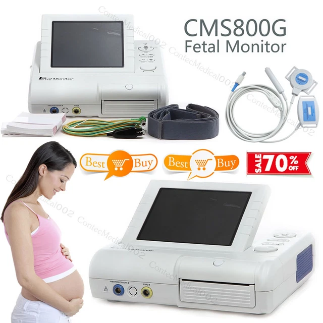 CONTEC DIGITAL FETAL Monitor TOCO Transducer Fetal Movement Heart Rate