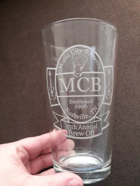 🌟 Music City Brewers Nashville Tennessee 15th Annual Brew Off Pint Glass (M1
