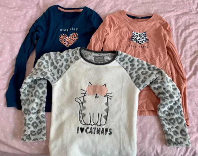 Girls Bundle of Cat Themed Tops Age 8-9 Years