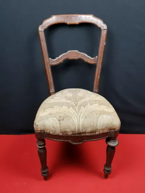 ANTICA SEDIA LUIGI FILIPPO LOMBARDIA 800 IN LEGNO DI NOCE antique italian chair 2