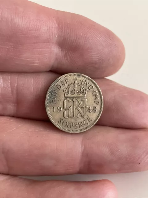 Great Britain 1948 King George VI Sixpence Coin