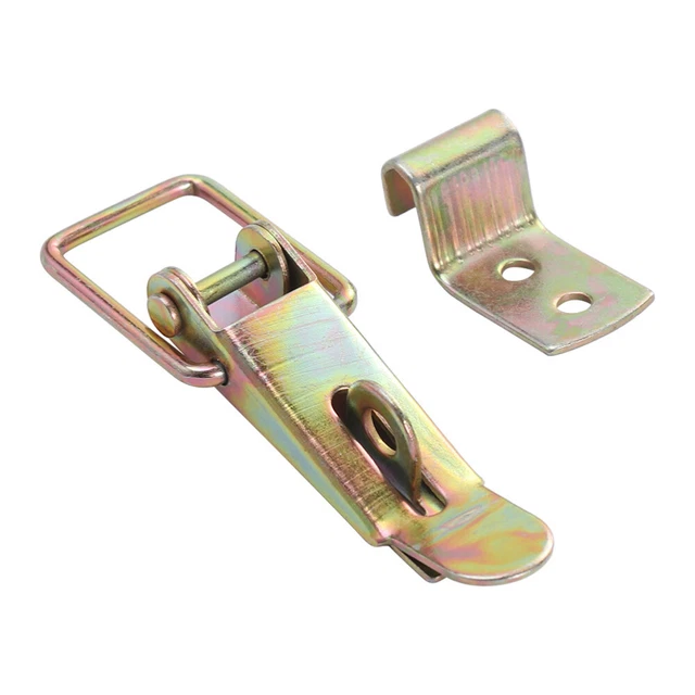 2 Set Fibbia Auto Spcc Rapina Per Carrozza-Camion Porta Barre Traino Oro