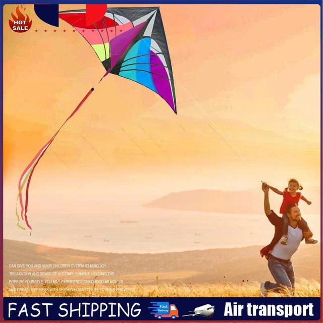 Spider Delta Kite Tails with Handle Kid Outdoor Educational Gift (Colorful) ~