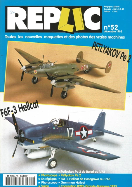 REPLIC N°52 PETLYAKOV Pe2 DE ITALERI / F6F-3 HELLCAT / GRUMMAN HELLCAT