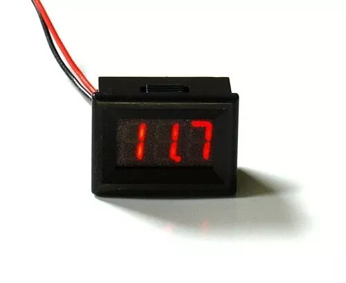 Mini-LED-Voltmeter 5 - 30V Spannungsanzeige Batterietester rot Einbau Auto kfz