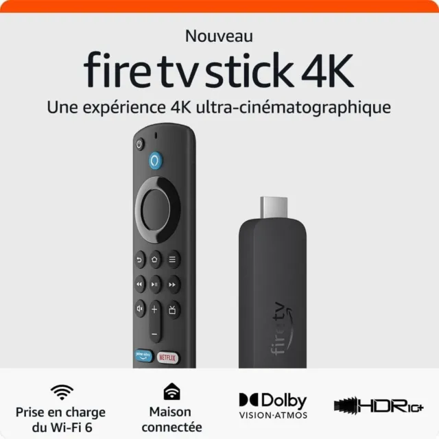 Nouvel Amazon Fire TV Stick 4K | Appareil de streaming avec prise en charge du W