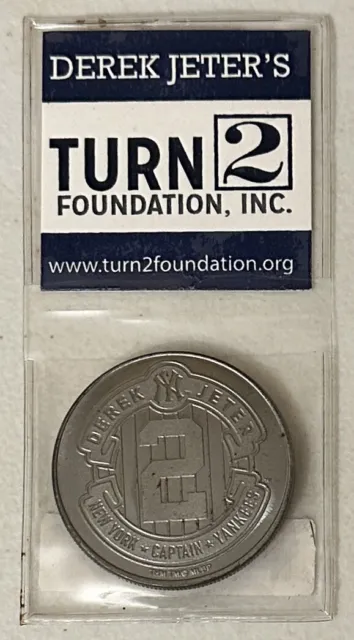 DEREK JETER Day 9/7/14 Commemorative Coin Turn 2 Foundation NY Yankees SGA 2014