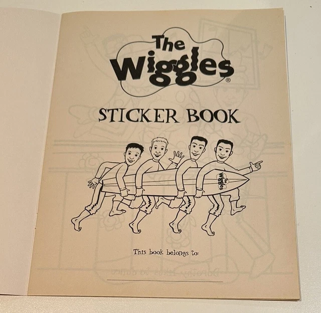 THE WIGGLES STICKER Colouring Book OG Wiggles 2003 Rare Summer No ...