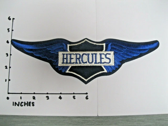 Grosse Hercules Flügel Deutsches Motorrad Aufnäher Vintage 80Er Jahre Nähen Aufbügeln