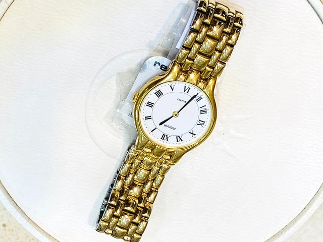 PULSAR WATCH WOMENS Date Stainless Steel Gold Battery Water