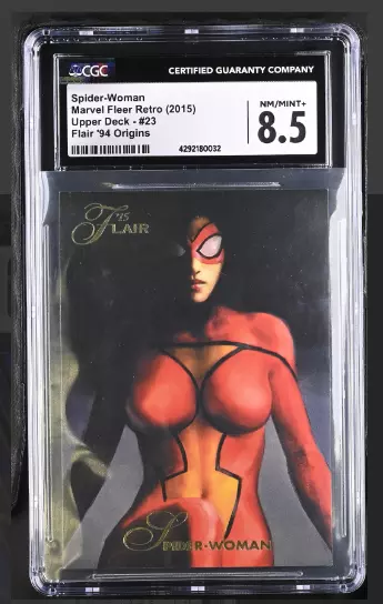 2015 Marvel Fleer Retro Flair '94 Origins Spider-Woman #23, CGC Graded 8.5