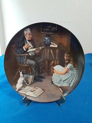 The Storyteller by Rockwell collector plate 1983 Edwin M Knowles China Co