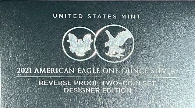 American Eagle 2021 One Ounce Silver Reverse Proof Two-Coin Set